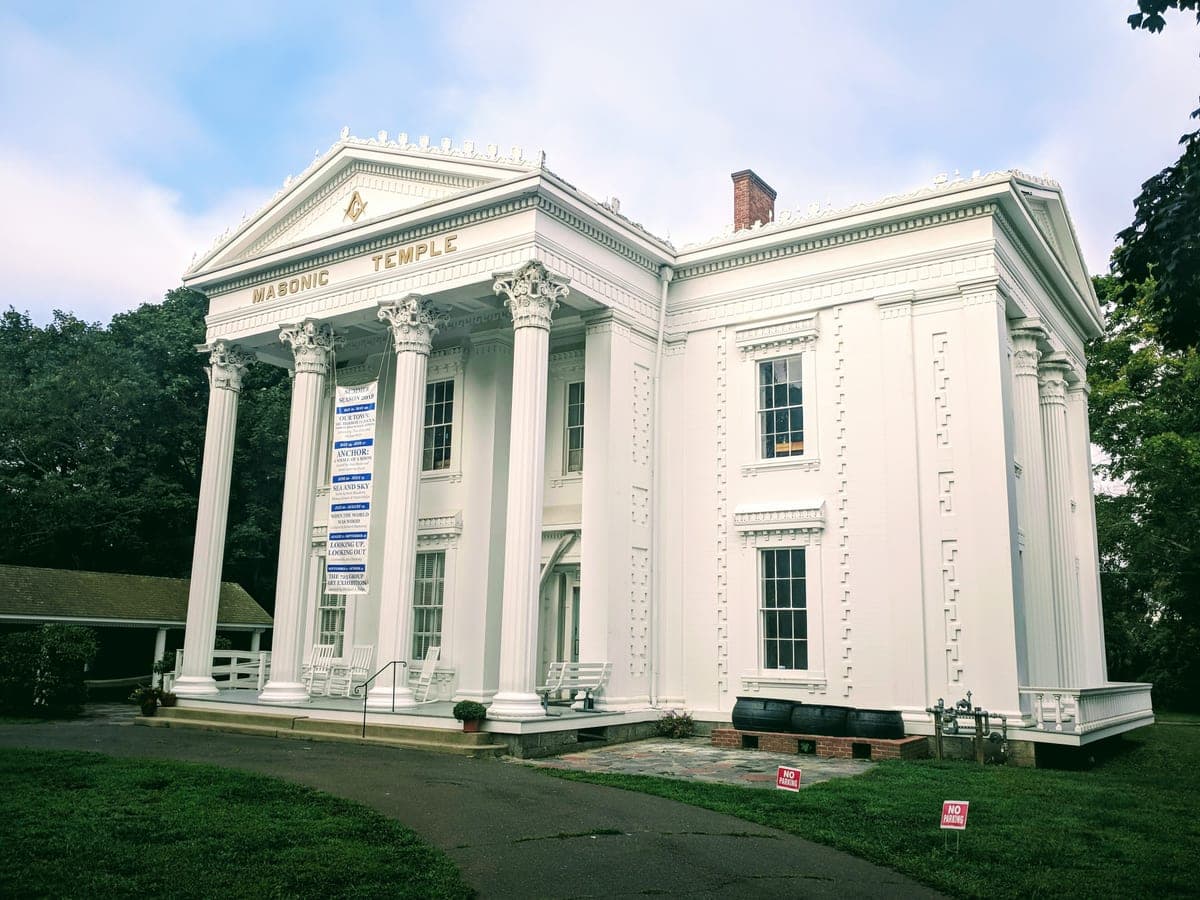Greek revival home of Benjamin Huntting II owned by Sag Harbor Whaling & Historical museum.