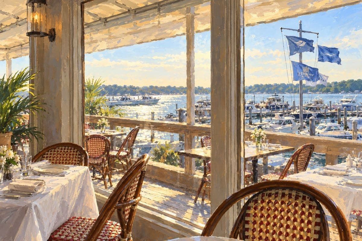 Painted illustration of The Beacon in Sag Harbor