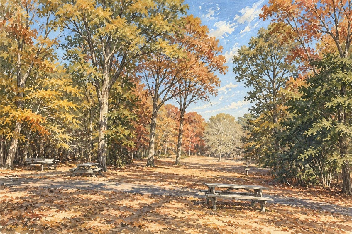 Painted illustration of Buckskill Trail