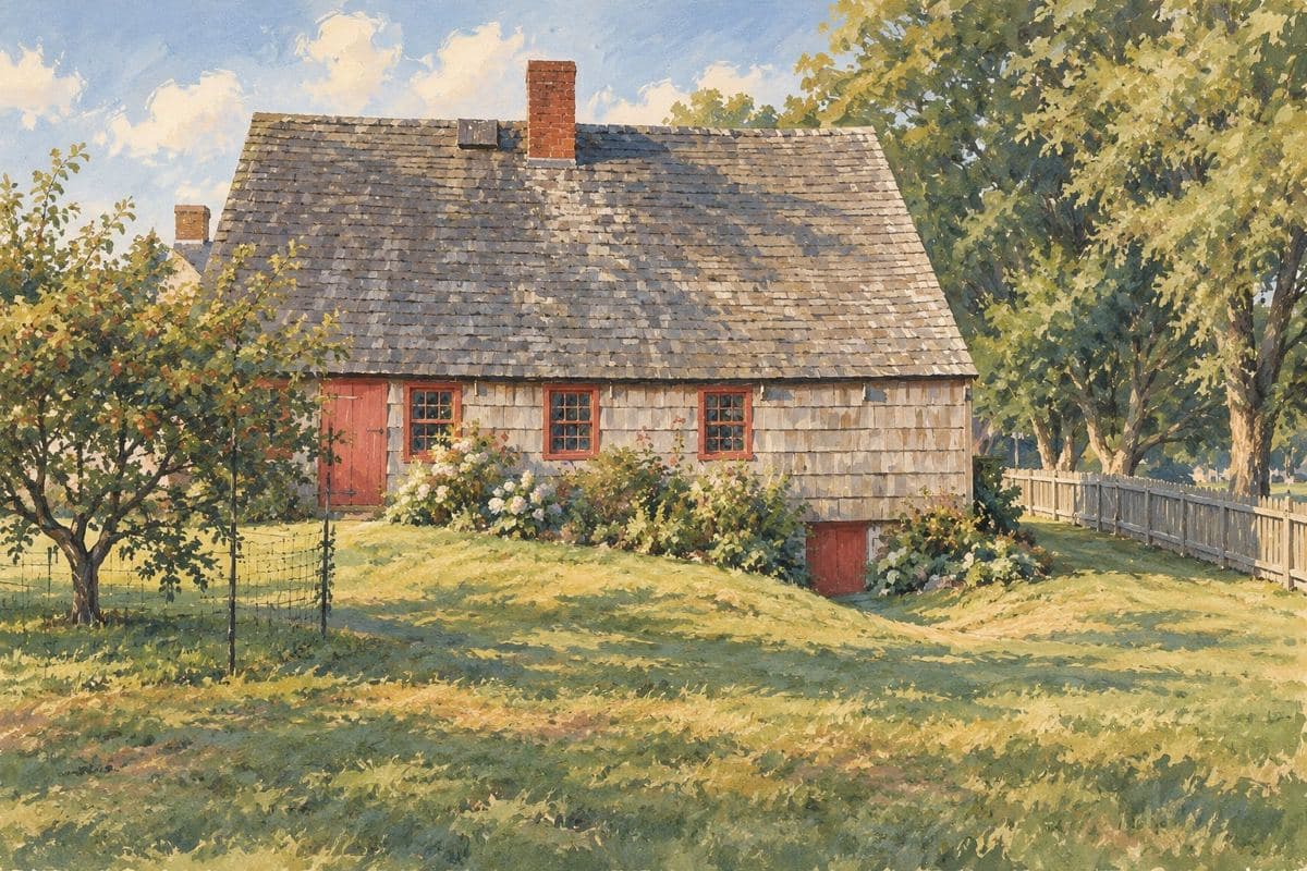 Painted illustration of East Hampton Historical Society