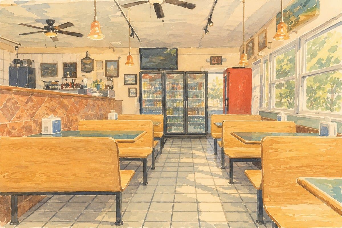 Painted illustration of La Capannina