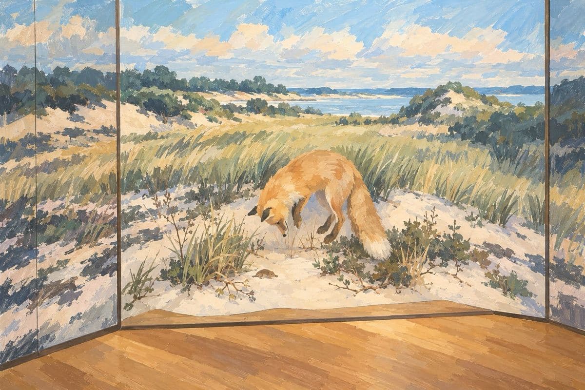 Painted illustration of South Fork Natural History Museum
